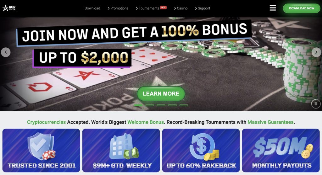 ACR Poker Online Join Bonus